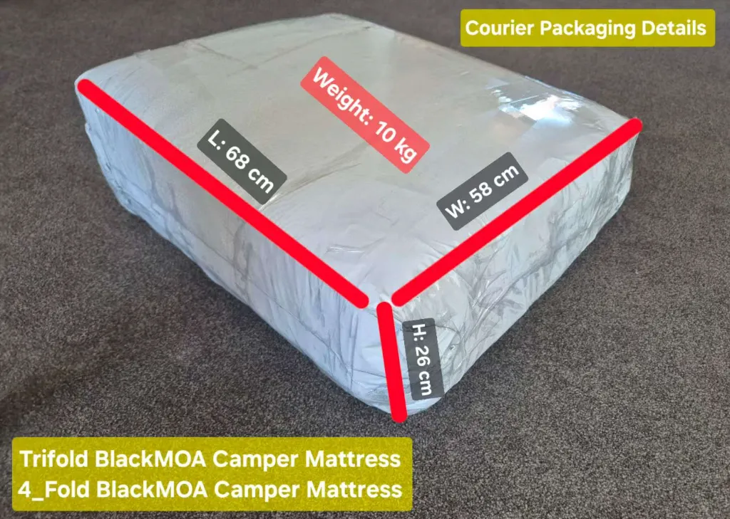 FlexiRide Sleep Mattress packaging.webp