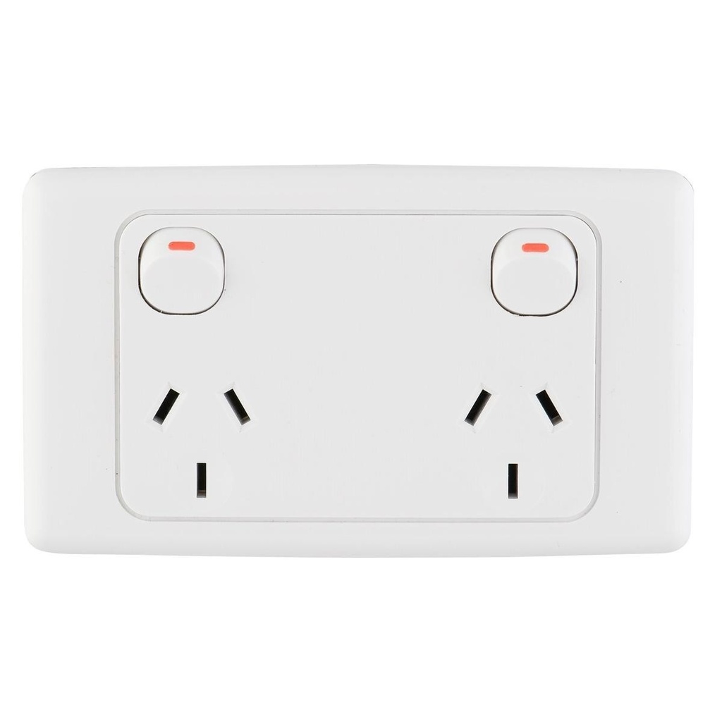 240V AC Wall Socket - Double